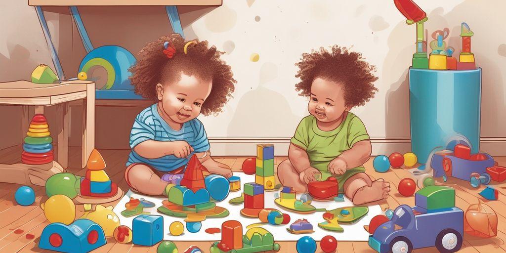 toddler playing with educational toys