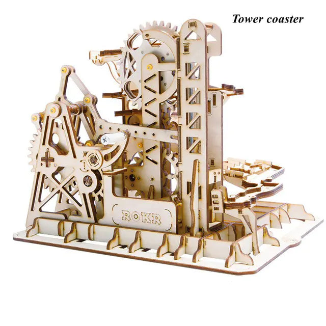 3D Wooden Puzzle Mechanical Model | DIY Kit for Focus & Engineering Logic