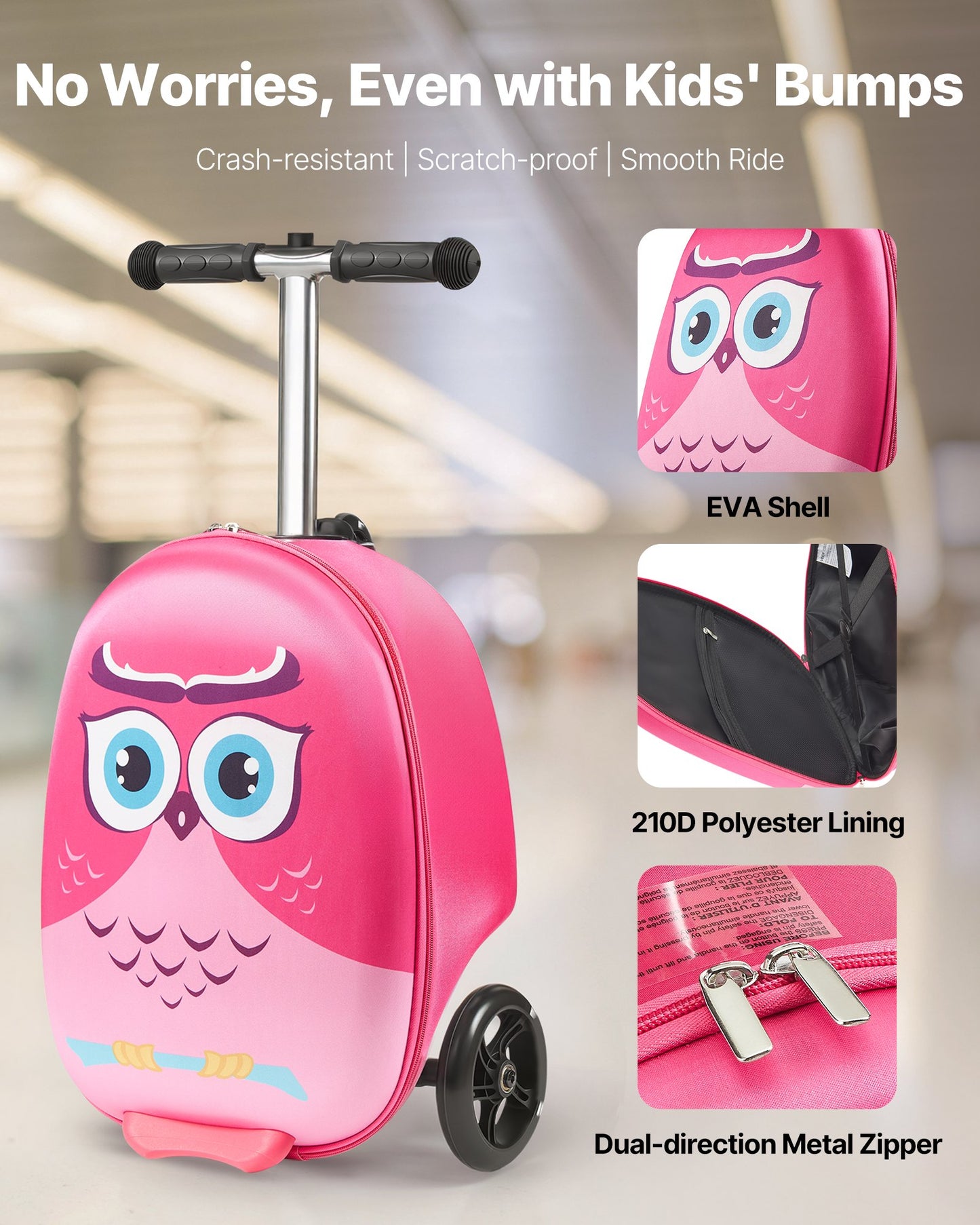 Pack Their Bags, Let Them Glide. The 20-Inch Airline-Approved Suitcase with Kinetic LED Wheels for Safer, Faster Travel
