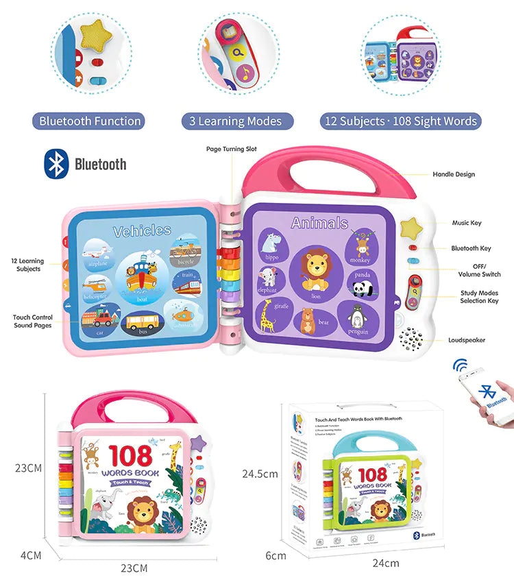 Speak & Learn: 108 Words Bluetooth English Reading Machine! 🗣️🎶