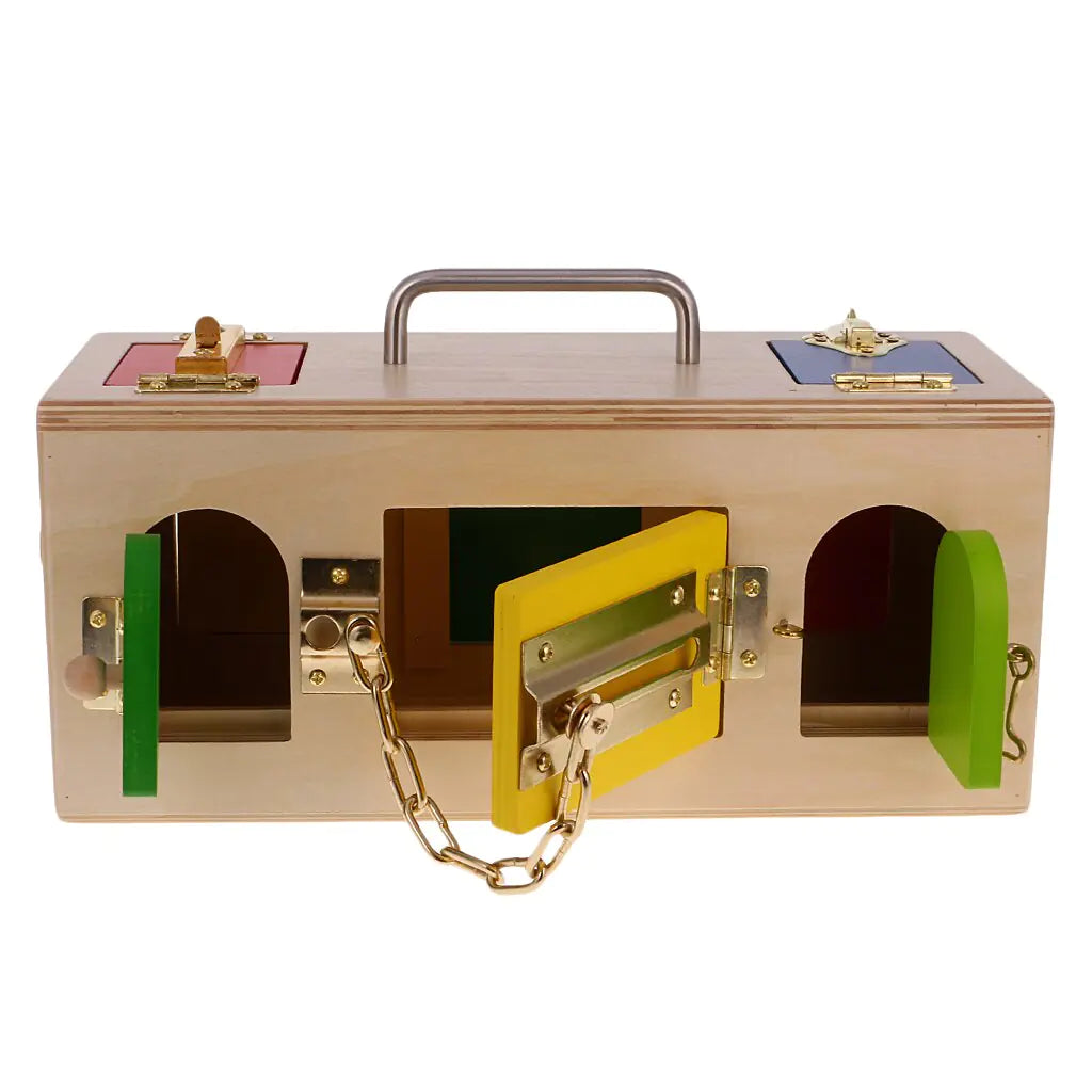 Wooden Montessori Lock Box | Develop Fine Motor Skills, Focus & Practical Life