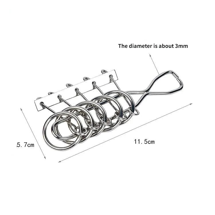 8-Piece Metal Montessori IQ Brain Teaser Puzzle Set – Fun & Challenging Puzzles for All Ages - Home Kartz