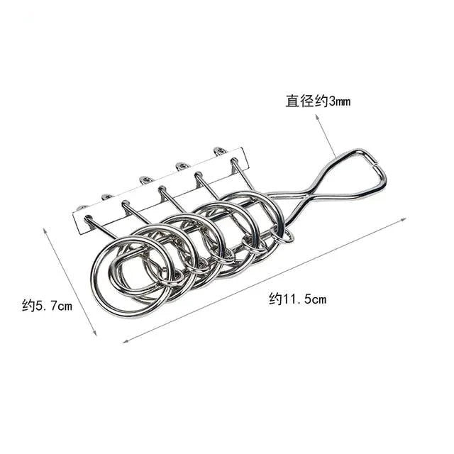 8-Piece Metal Montessori IQ Brain Teaser Puzzle Set – Fun & Challenging Puzzles for All Ages - Home Kartz