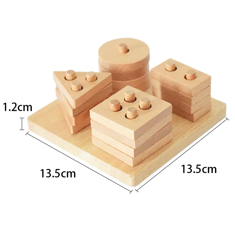 Smart Play, Strong Minds - Montessori Wooden Blocks That Teach Balance & Patience!
