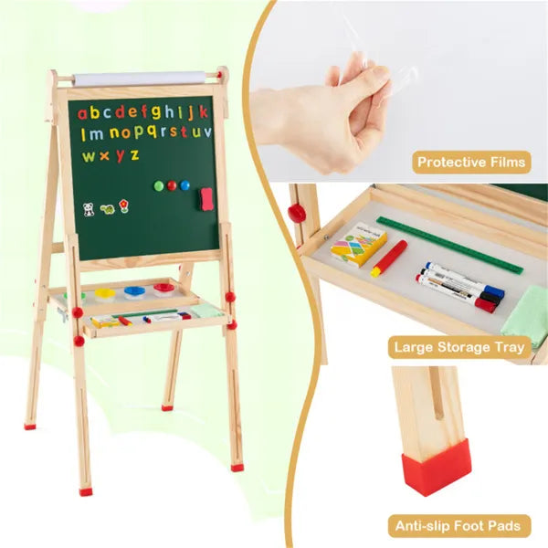 π¨ From First Scribbles to Fine Art. The Adjustable 3-in-1 Wooden Studio That Grows With Your Child from Ages 3 to 14