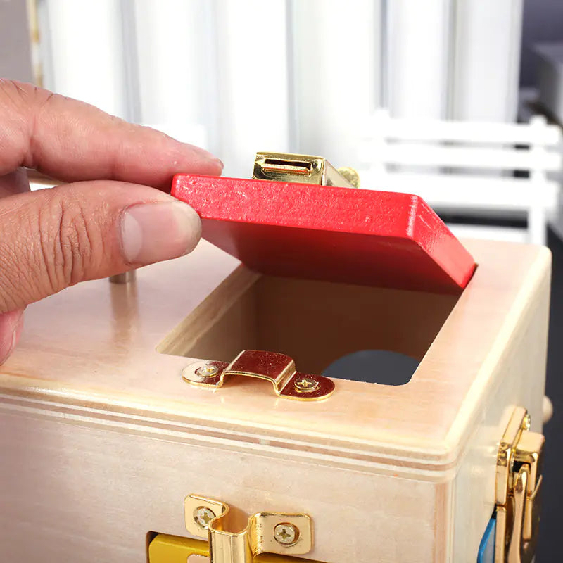 Wooden Montessori Lock Box | Develop Fine Motor Skills, Focus & Practical Life