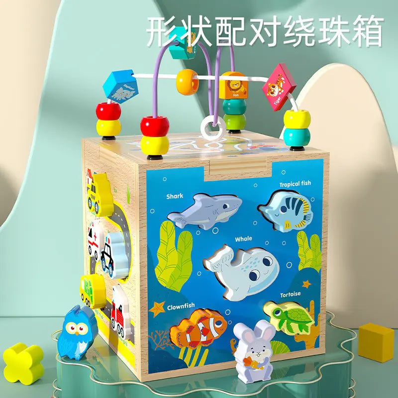 Endless Ways to Learn & Play : The Large Wooden Bead Box That Boosts Focus, Counting, and Creativity