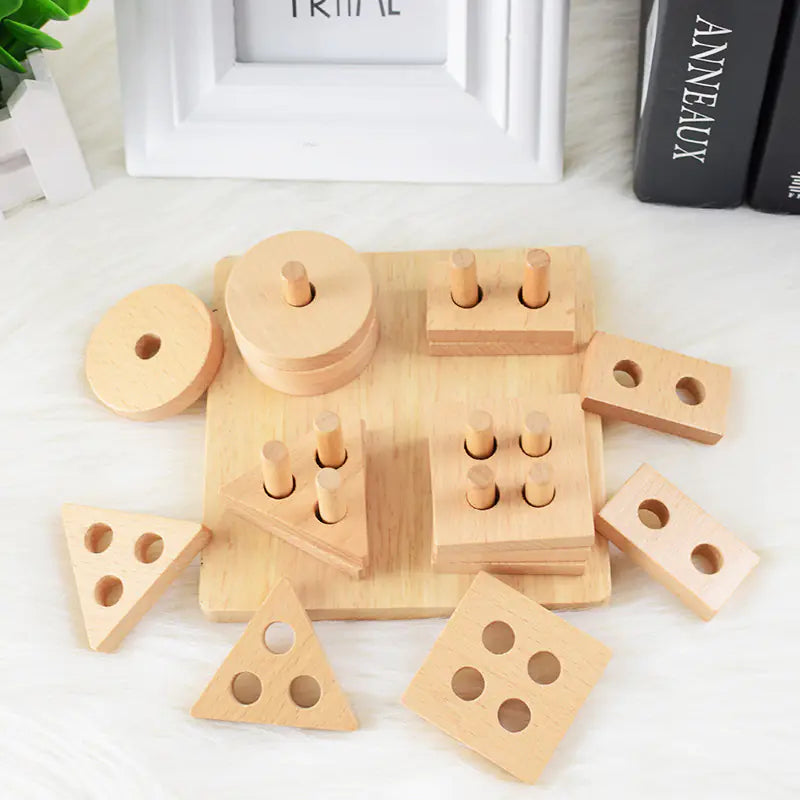 Smart Play, Strong Minds - Montessori Wooden Blocks That Teach Balance & Patience!