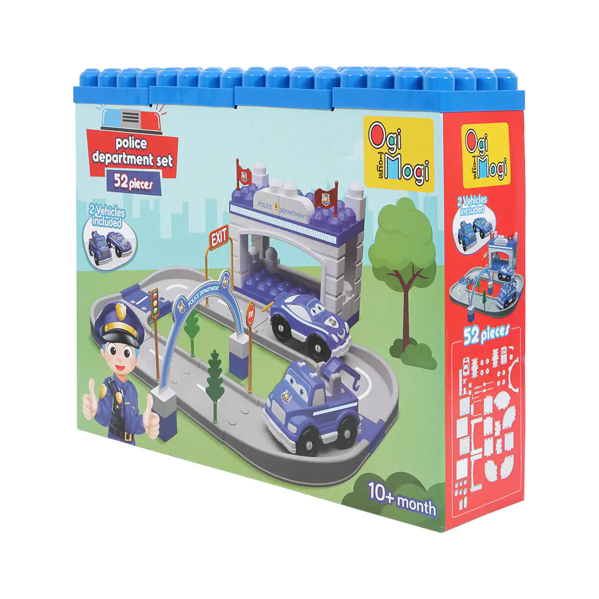 🚨 Build Courage & Creativity : 52-Piece Police Adventure Set for Real-Life Heroes in Training!