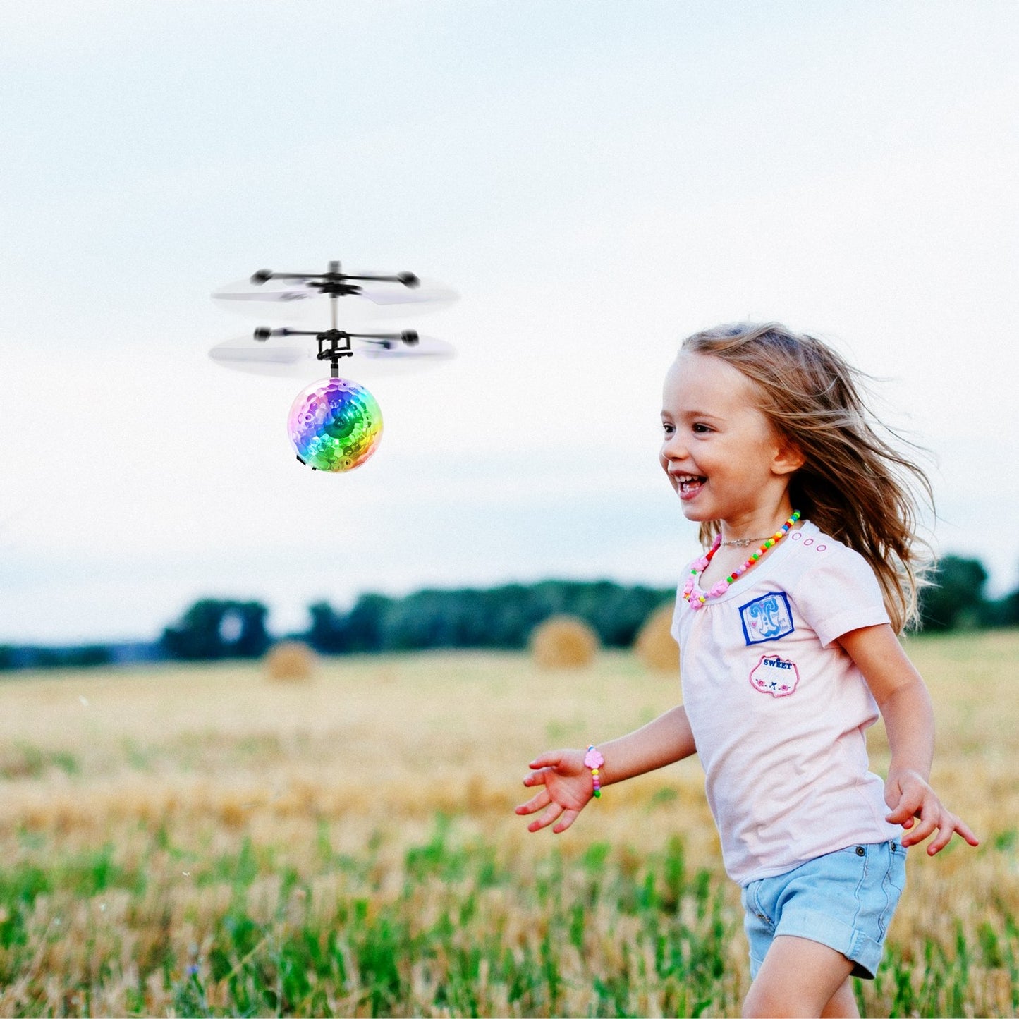 Hand-Controlled Flying Ball Toy with LED Lights