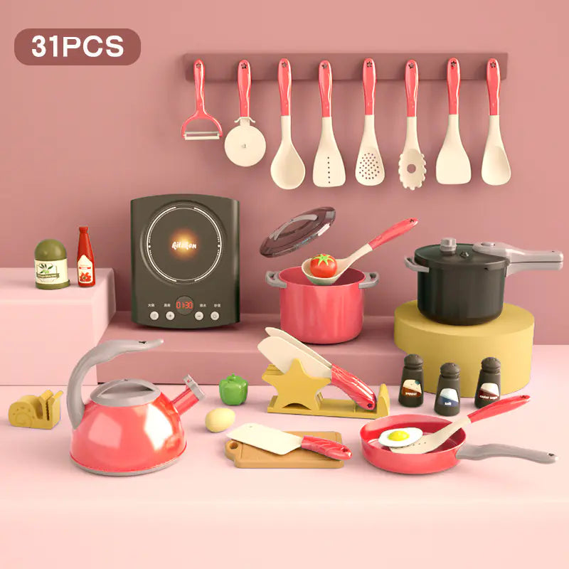 Culinary Adventures: Kids Kitchen Toy Set with Realistic Cooking Accessories!