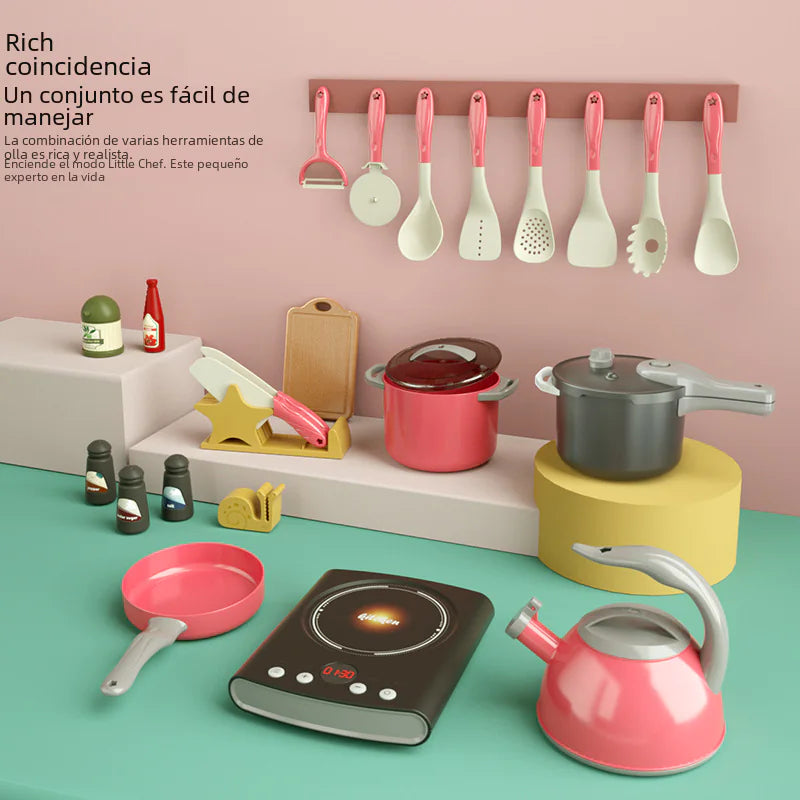Culinary Adventures: Kids Kitchen Toy Set with Realistic Cooking Accessories!