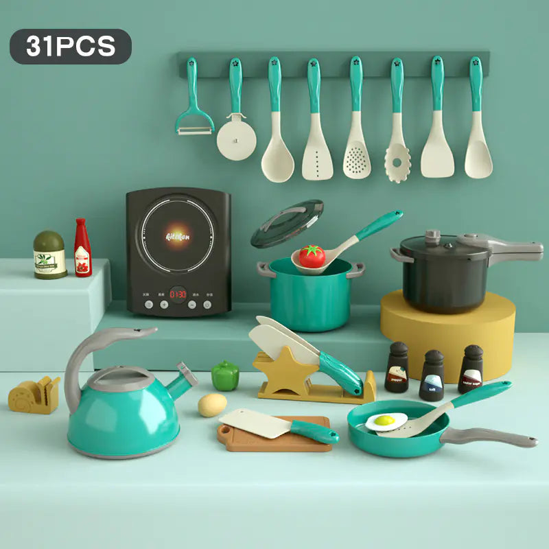Culinary Adventures: Kids Kitchen Toy Set with Realistic Cooking Accessories!