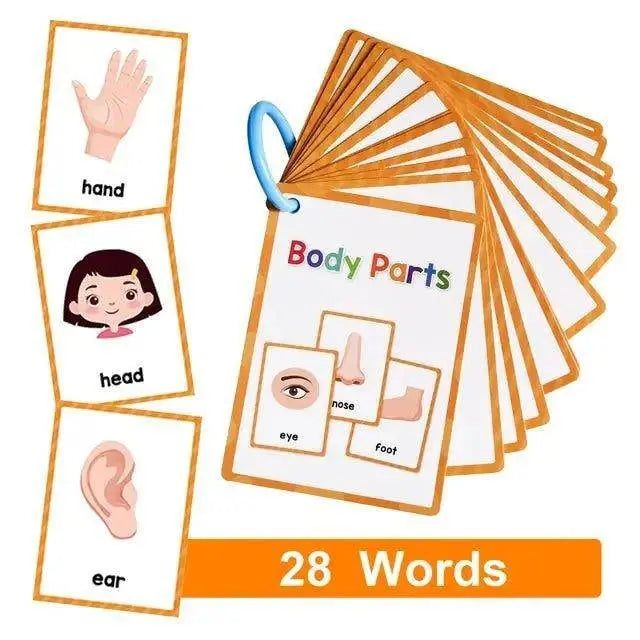 Engage Young Minds with Montessori Kids English Words Flashcards - Home Kartz