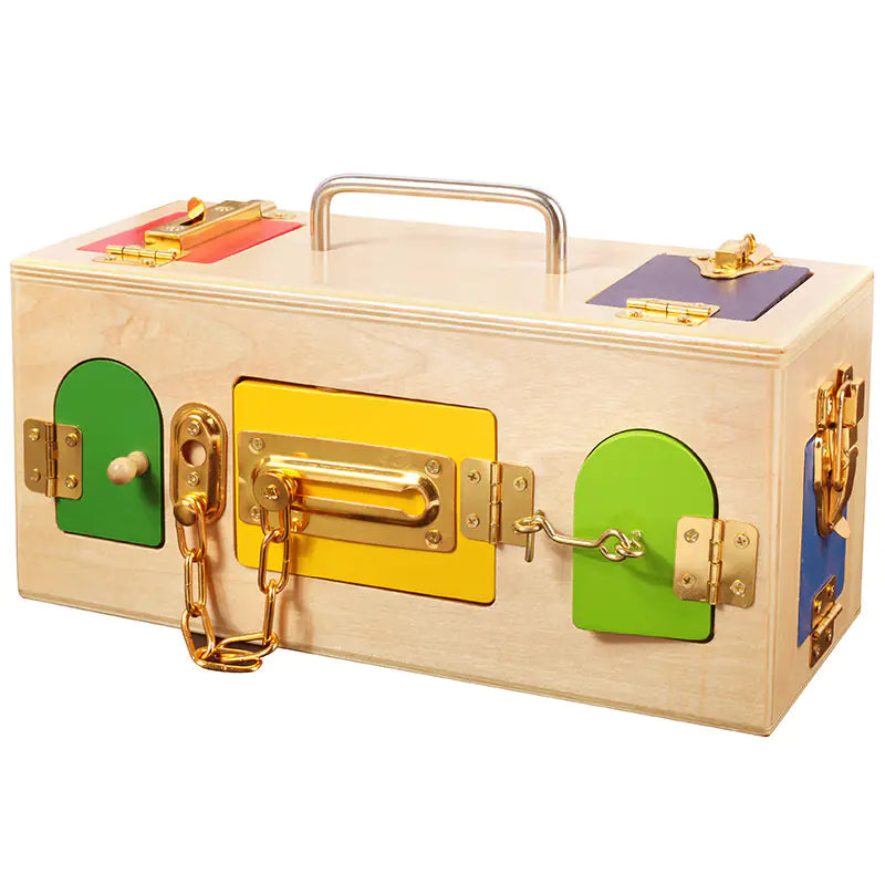 Wooden Montessori Lock Box | Develop Fine Motor Skills, Focus & Practical Life