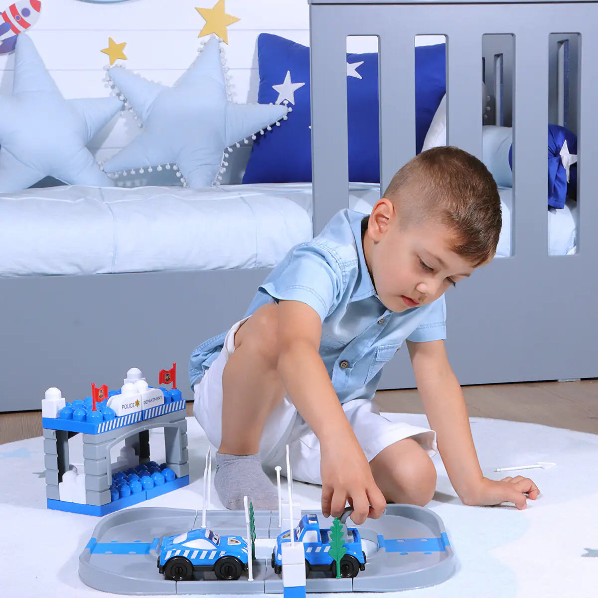 🚨 Build Courage & Creativity : 52-Piece Police Adventure Set for Real-Life Heroes in Training!