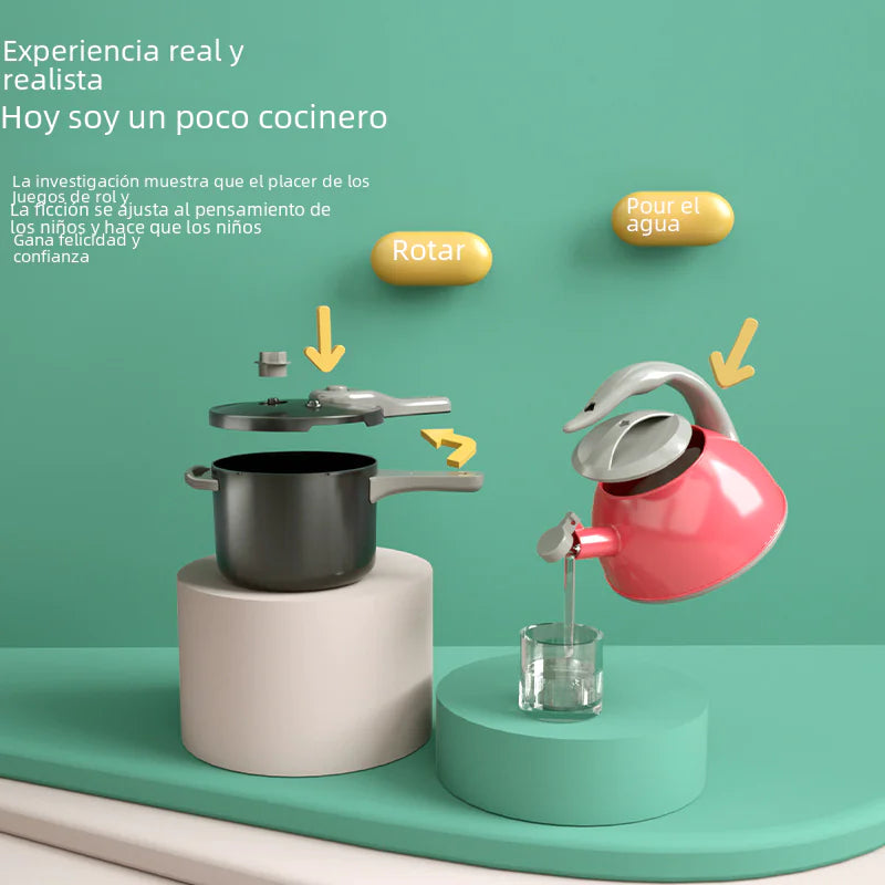 Culinary Adventures: Kids Kitchen Toy Set with Realistic Cooking Accessories!