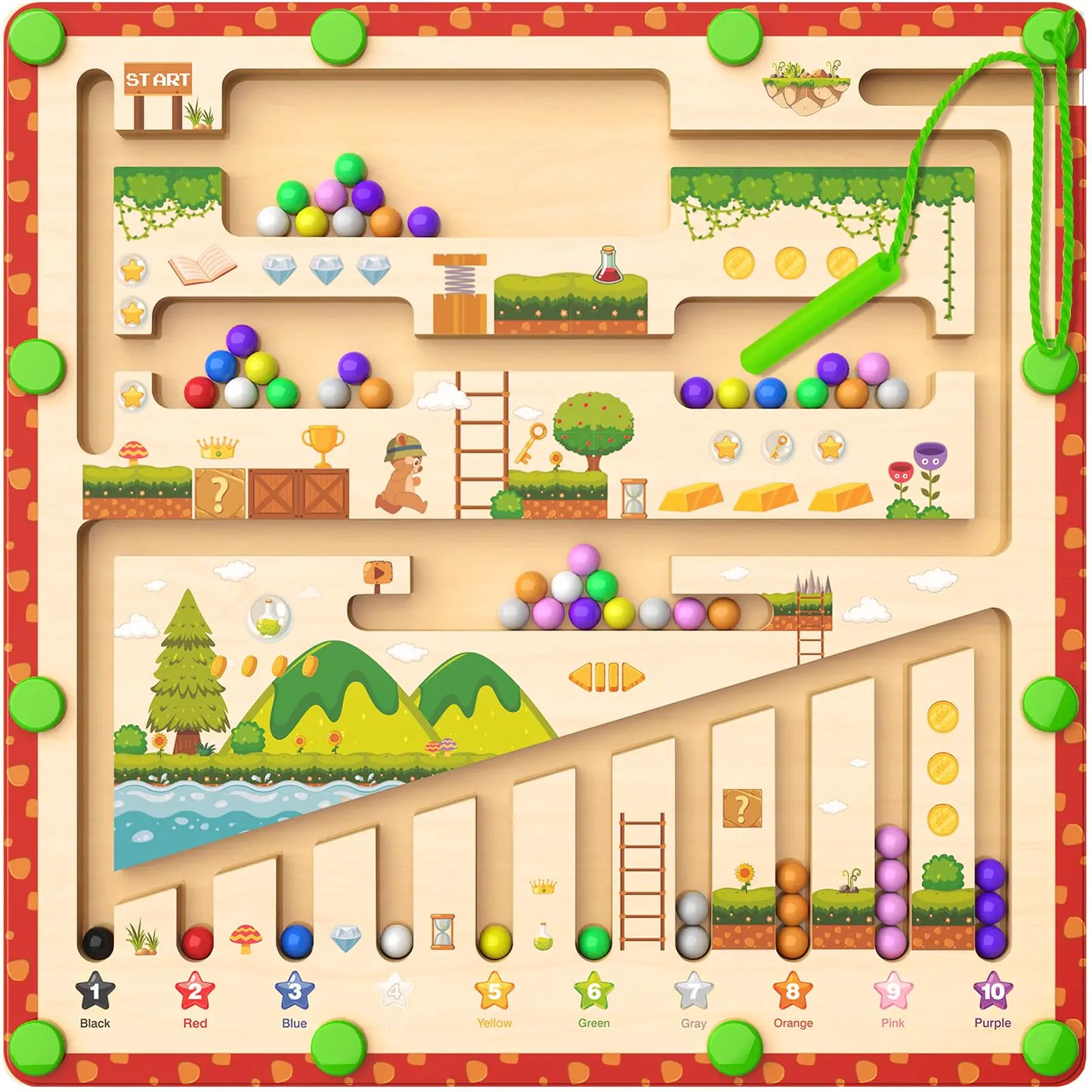 Magnetic Mastery: 2-in-1 Color & Number Montessori Maze! 🧩🧲
