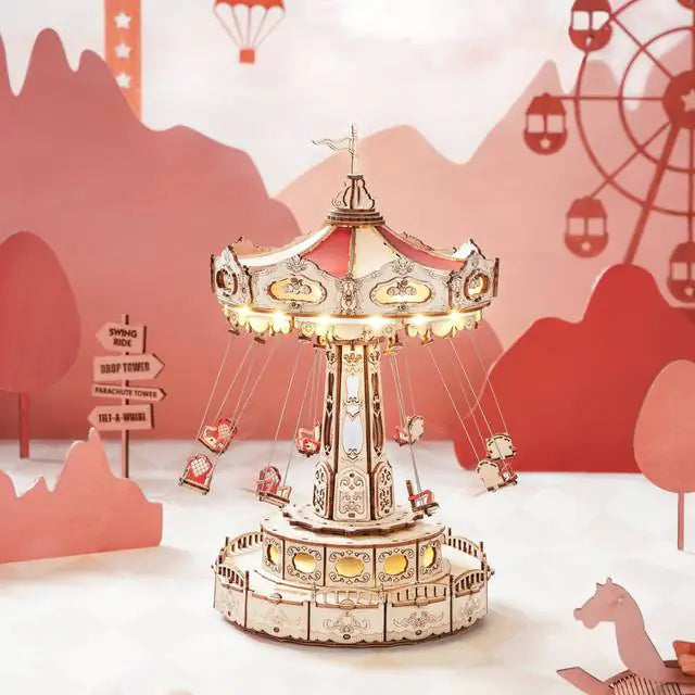 Create, Listen & Relax - Craft Your Own Dreamy Wooden Musical Carousel!