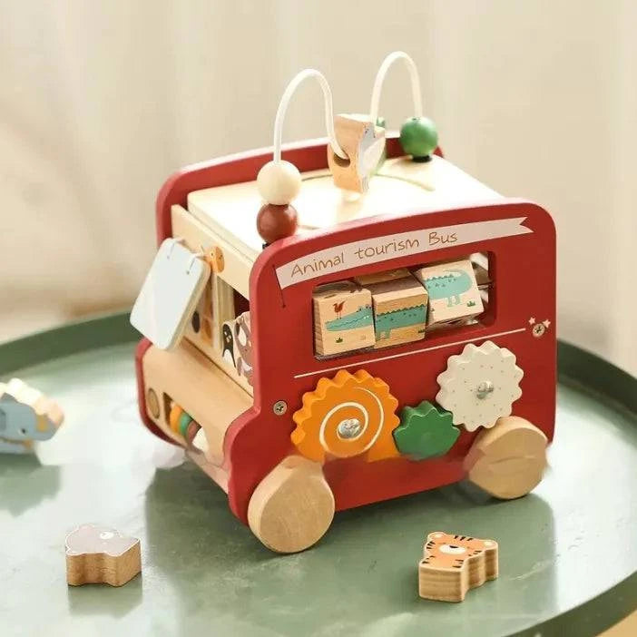 Explore Creative Play with Our Colorful Wooden Bus Toy – Perfect for Young Builders - Home Kartz