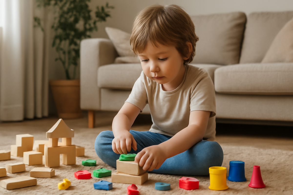 Open-ended play with blocks, loose parts and creative materials