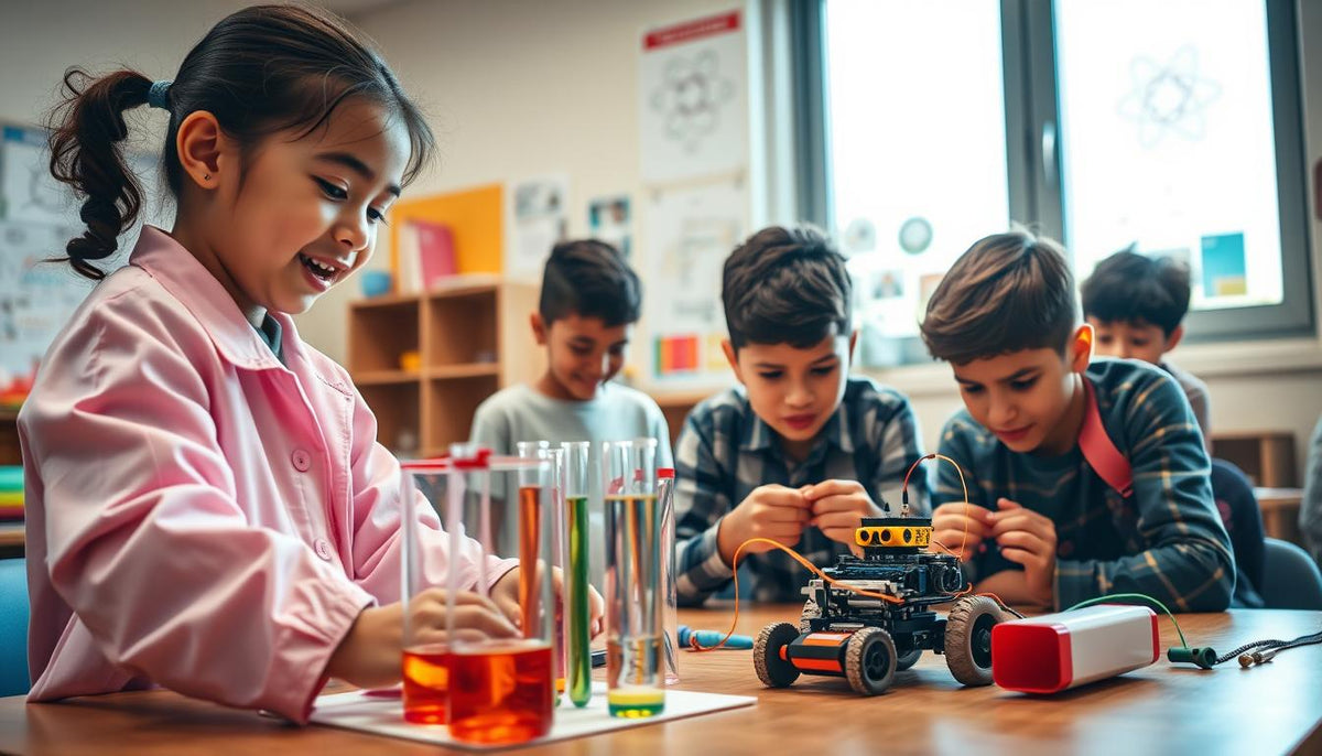 Science experiments for kids with supervised hands-on discovery