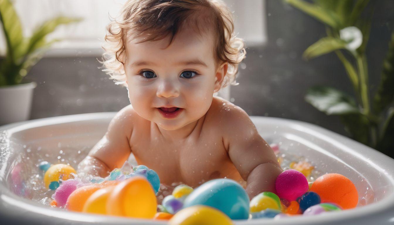 Baby bath toys for supervised pouring, floating and scooping play