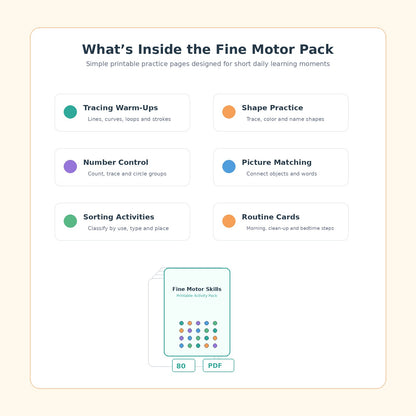 Fine Motor Skills Printable Activity Pack (80 Pages) | Ages 2–5