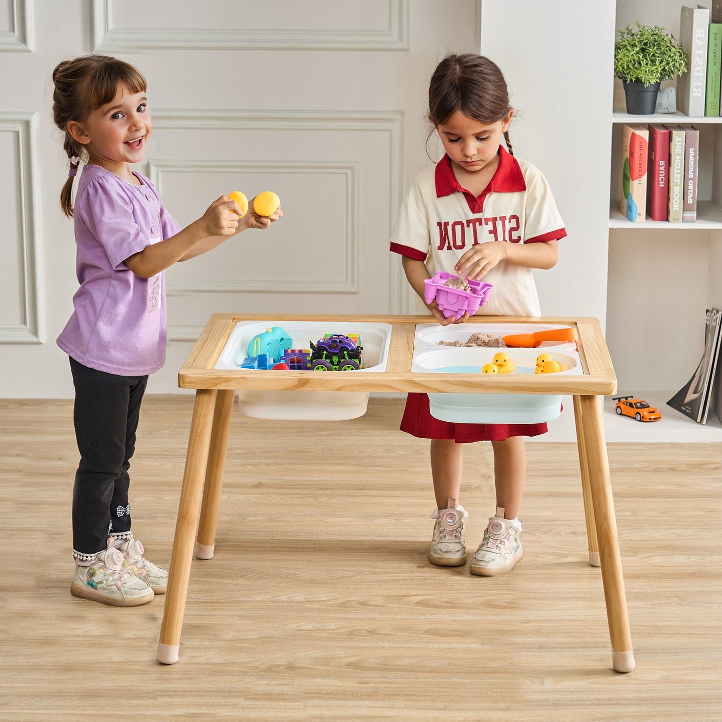 Build Big Brains on a Solid Pine Base. The 7-in-1 Sensory Station Designed to Master Fine Motor Skills, Creativity, and Cognitive Growth