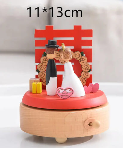 Rotating Wooden Music Box: Handcrafted Carousel for Timeless Joy & Soothing Melodies