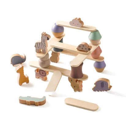 Montessori Wooden Animal Stacking Toy | Builds Balance & Fine Motor Skills Eco Kids Bay