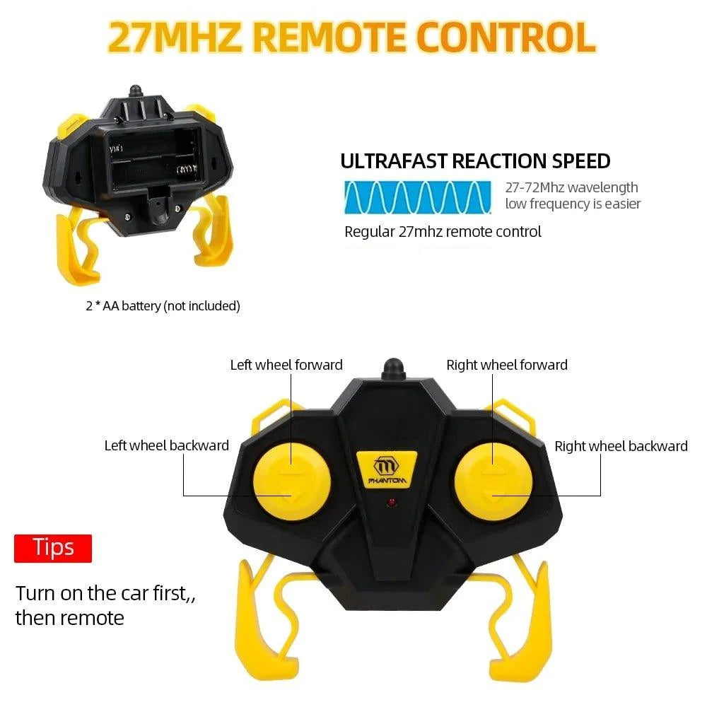 Unleash Excitement with the 1/28 RC Stunt Car – Double-Sided Flips, Spins, and 360° Action - Home Kartz