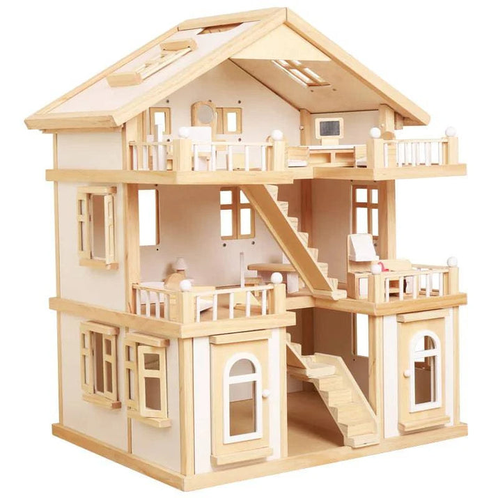 Wooden Villa Playset for Toddlers | Early Education & Imagination Toy - Home Kartz