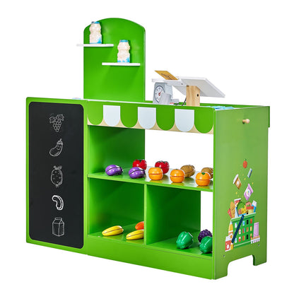 Wooden Grocery Store Market Stand for Kids