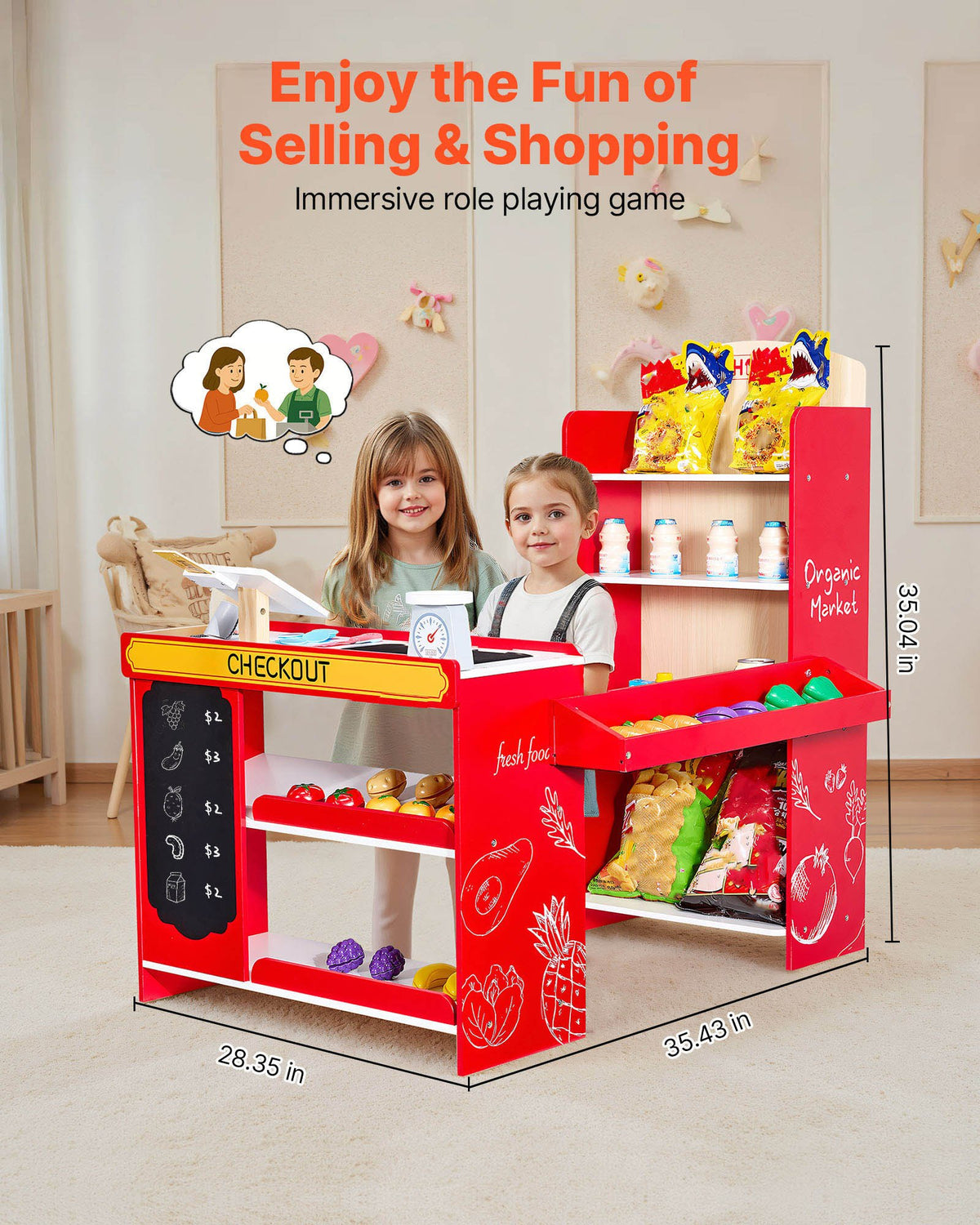 Interactive Kids Grocery Store Playset