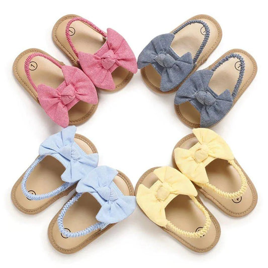 Baby Girls Bow Knot Sandals – Adorable and Comfortable for Summer Fun - Home Kartz