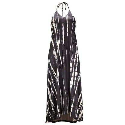 Women’s Sexy Sleeveless Necktie Maxi Dress – Boho Backless Summer Dress - Home Kartz