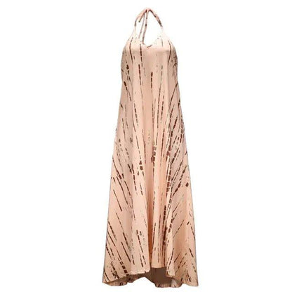 Women’s Sexy Sleeveless Necktie Maxi Dress – Boho Backless Summer Dress - Home Kartz