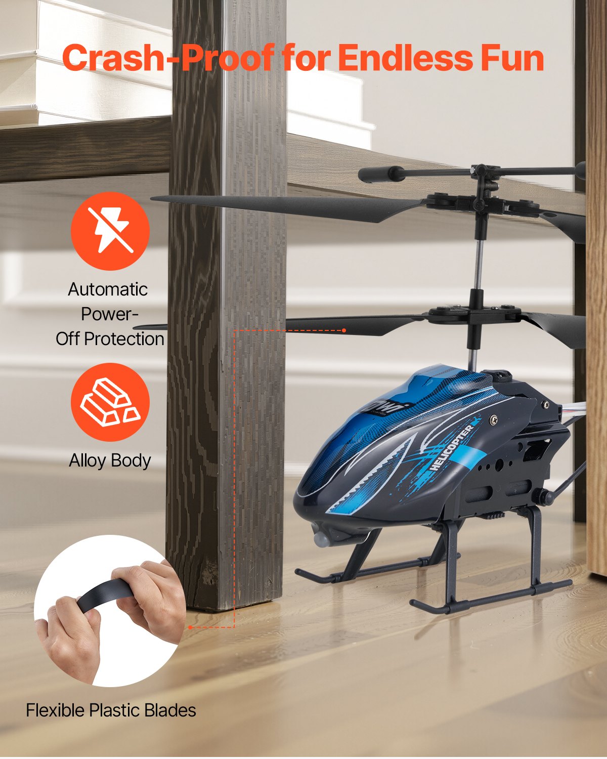 Remote Control Helicopter Toy with LED Lights