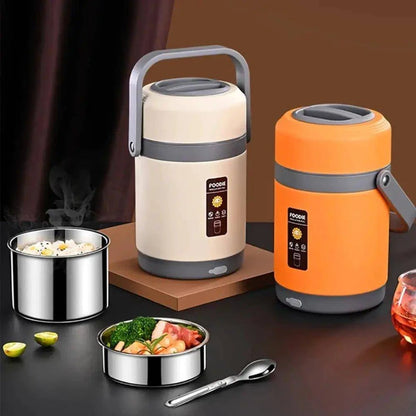 🍱 USB Electric Heated Lunch Box | Stainless Steel, Portable & Perfect for Hot Meals on the Go 🌟 - Home Kartz
