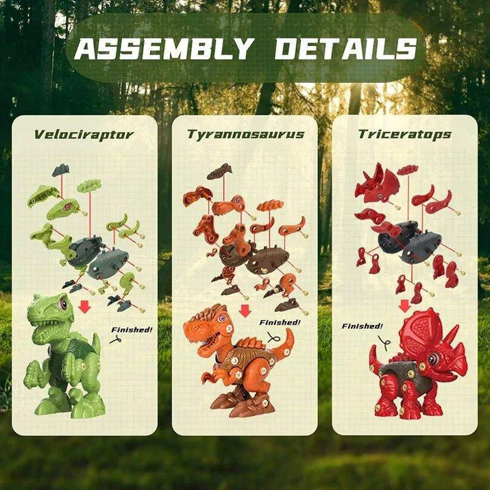 Dinosaur Construction Set - Build, Play, Learn | Educational Dinosaur Toys for Kids - Home Kartz