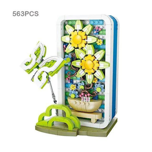 Whimsical 3D Flower Bricks Toy for Creative Home Décor - Home Kartz