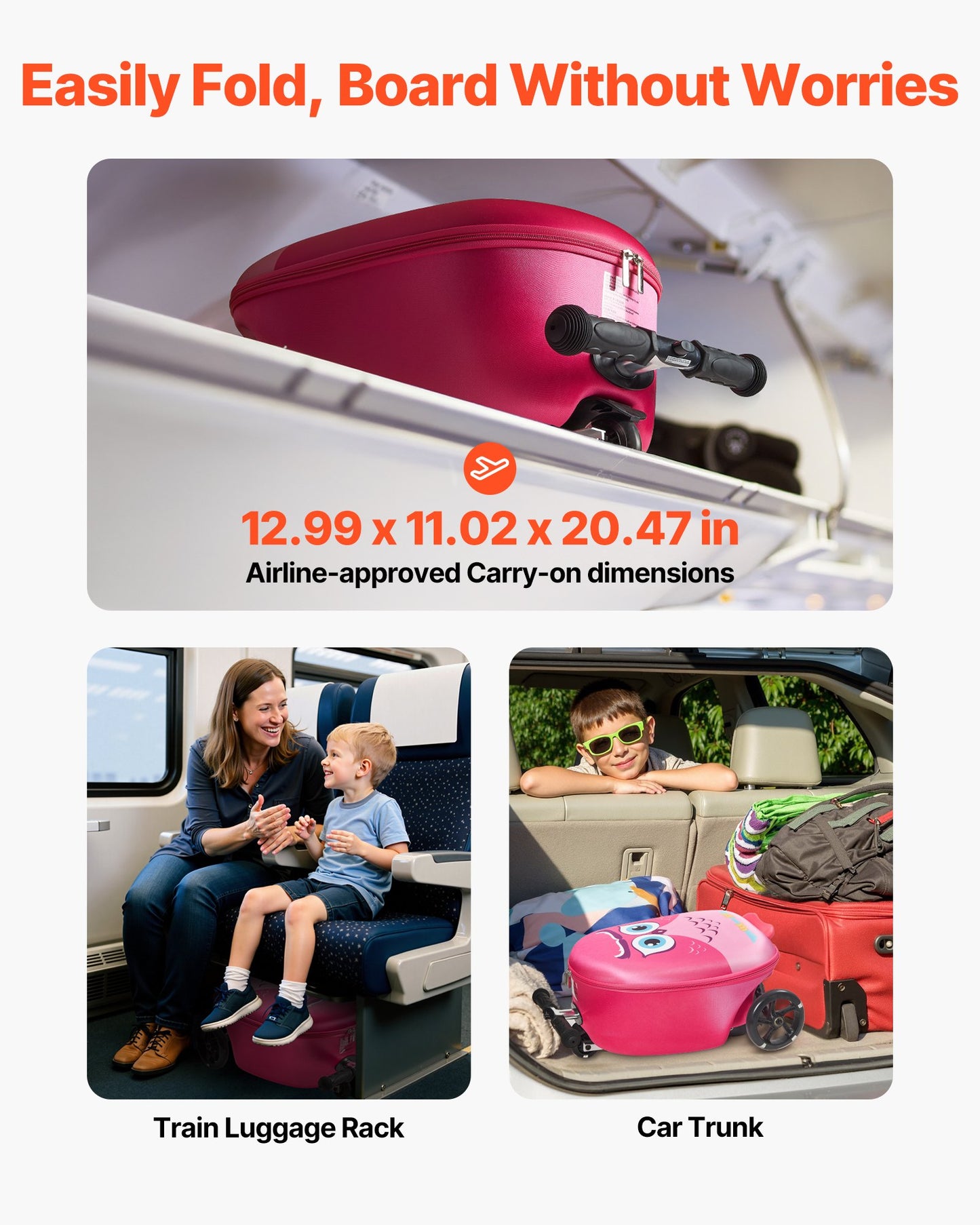 Pack Their Bags, Let Them Glide. The 20-Inch Airline-Approved Suitcase with Kinetic LED Wheels for Safer, Faster Travel