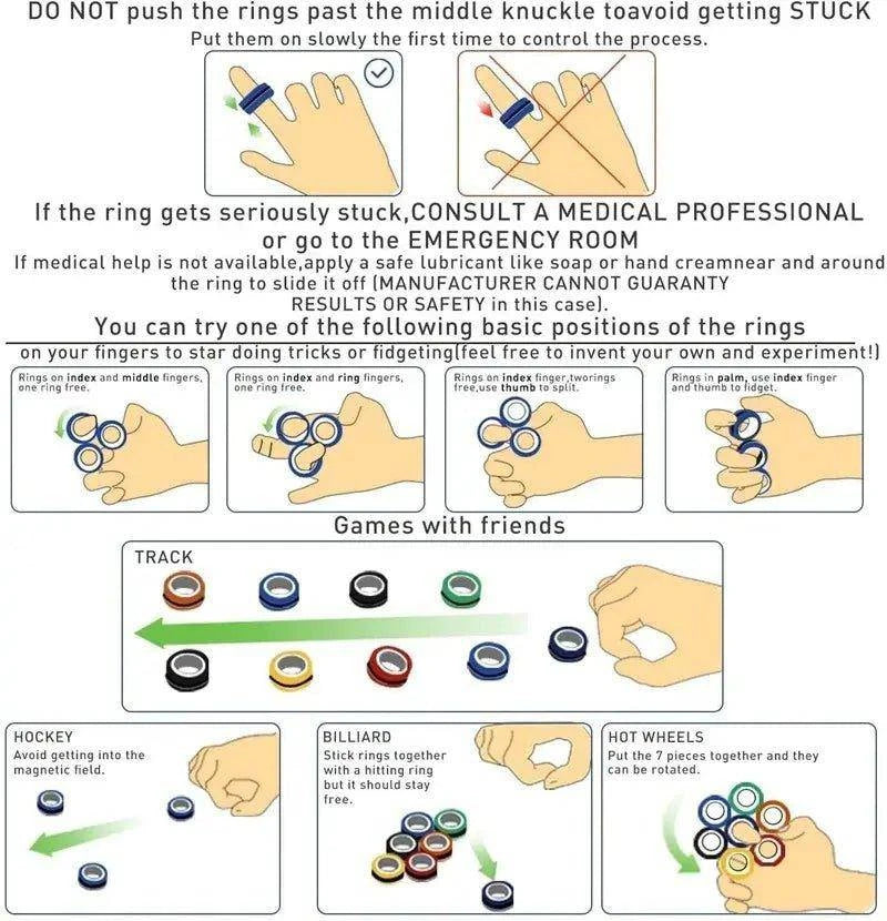 Safety Anti-Stress Magnetic Rings: Ultimate Stress Relief Toys - Home Kartz