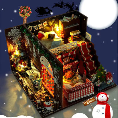 Build the Magic of Christmas - A Handcrafted Wooden House Kids Can Create & Cherish!
