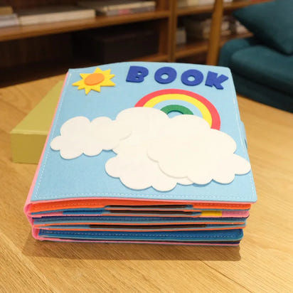 Touch, Learn, Explore: Montessori-Style Felt Cloth Book for Early Development! 👶📚