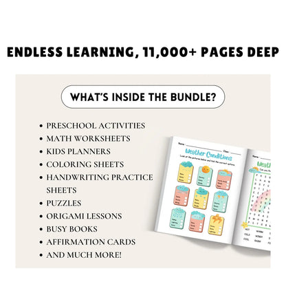 ( Digital Download )🌟 Ignite Your Child's Learning Journey: The 11,000+ Ultimate Educational Resource Vault! 🌟