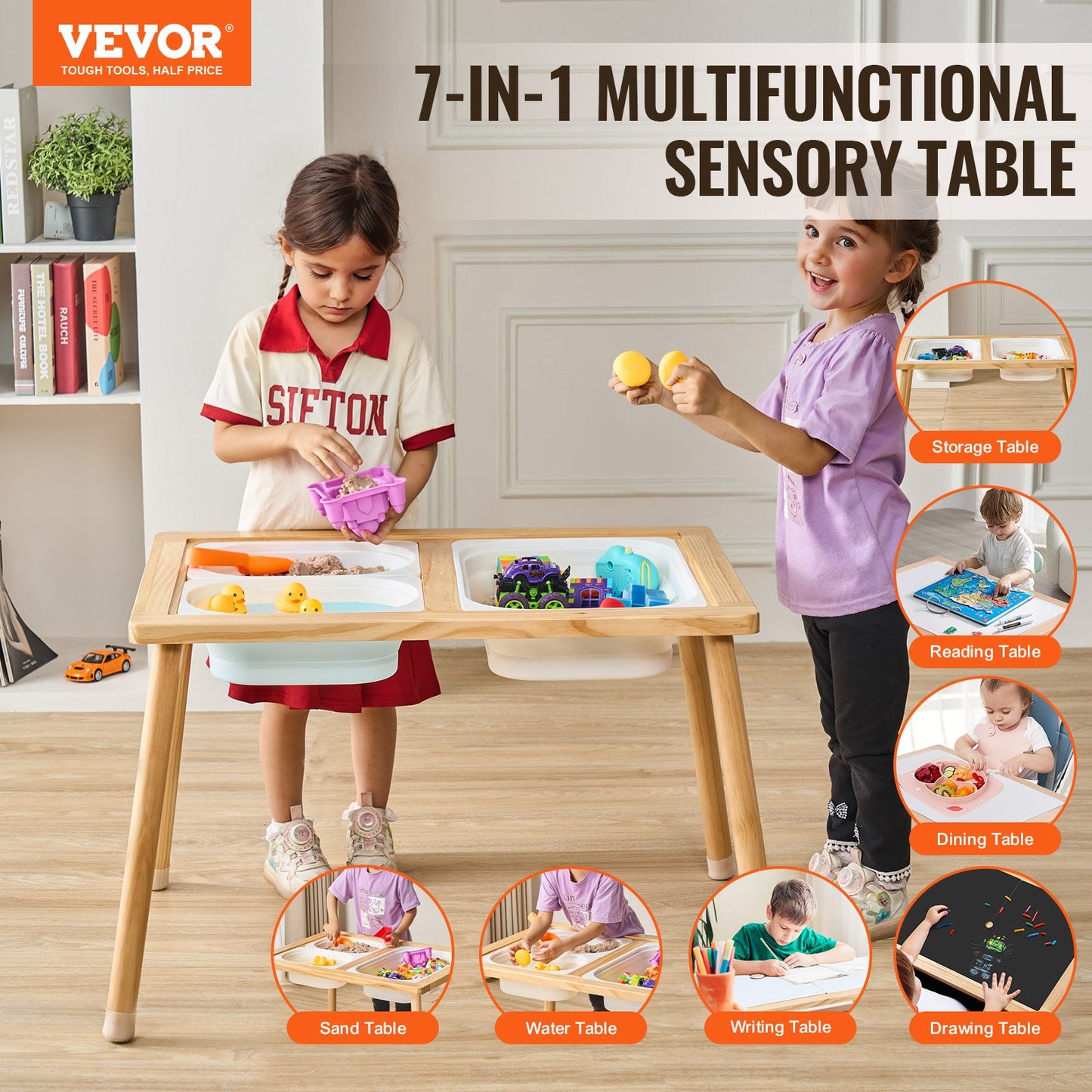 Build Big Brains on a Solid Pine Base. The 7-in-1 Sensory Station Designed to Master Fine Motor Skills, Creativity, and Cognitive Growth