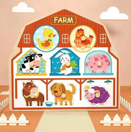 Montessori 3D Animal Puzzle – Educational Wooden Toy for Kids - Home Kartz
