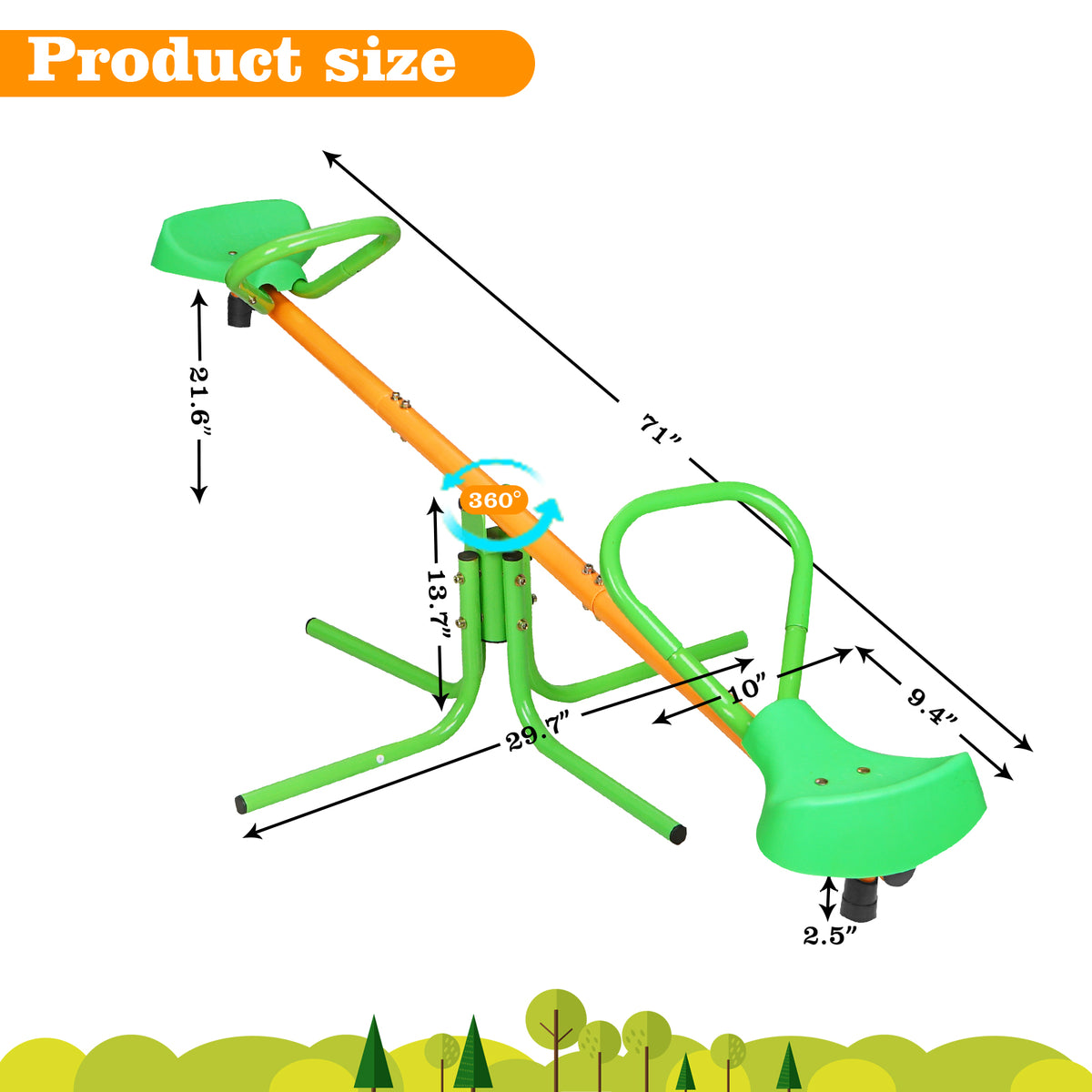 360-Degree Spinning Seesaw for Kids